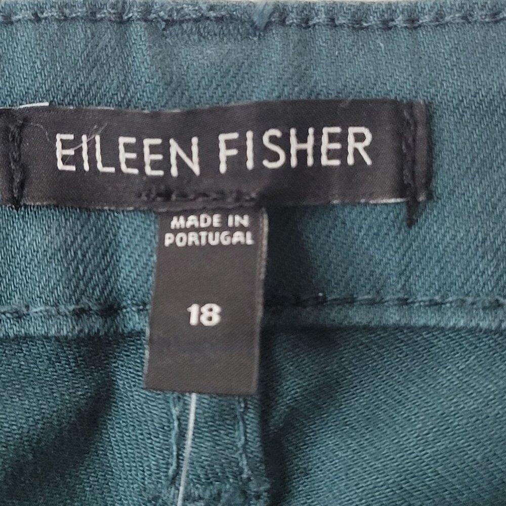 Eileen Fisher Women Aegean Organic Cotton Stretch Twill Skinny Jean Size 18 NWT - Picture 10 of 11